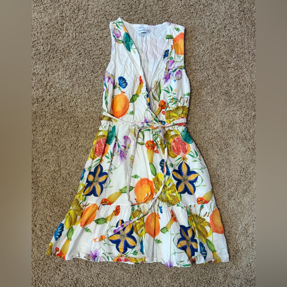 White Floral Fruit Sundress